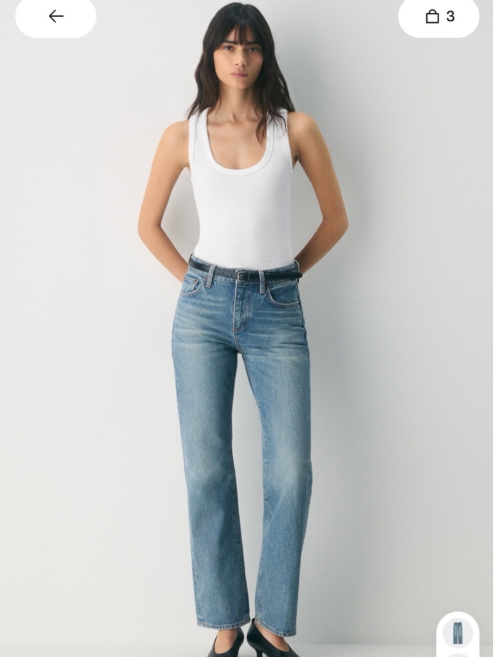 Artizia Mid-Rise Sharon Straight Leg Jeans - Light Blue